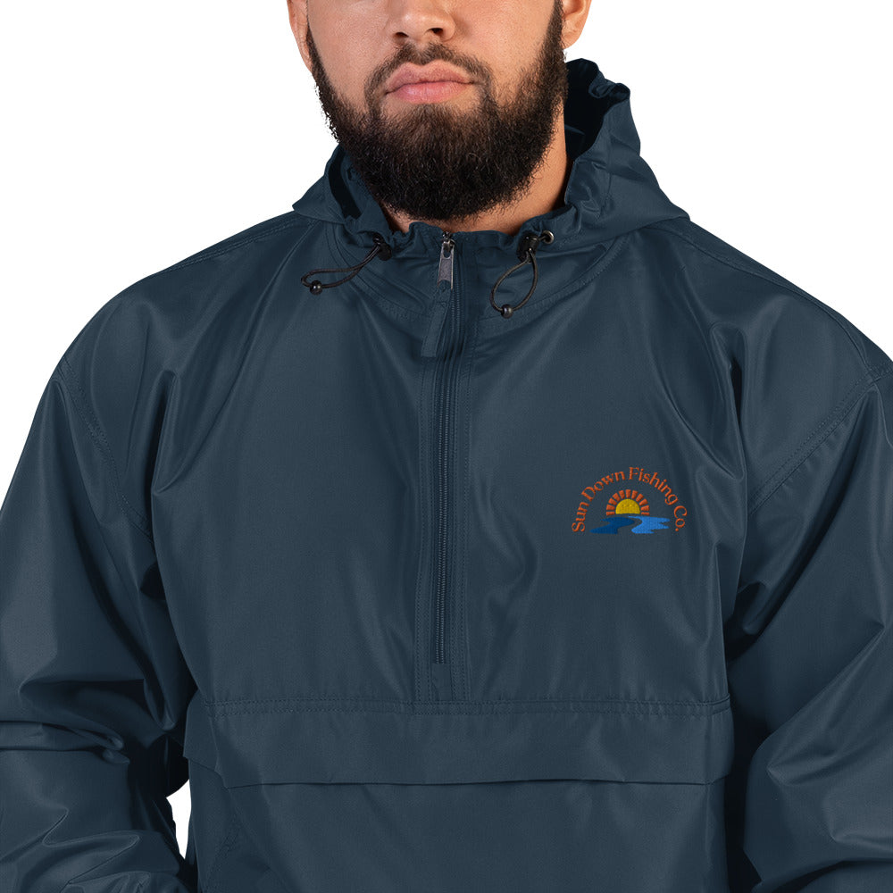 Sun Down Fishing Co. Embroidered Packable Jacket