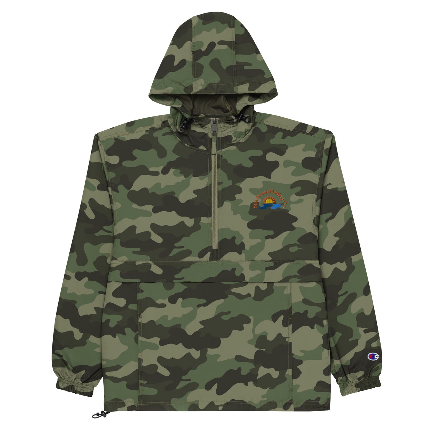 Sun Down Fishing Co. Embroidered Packable Jacket