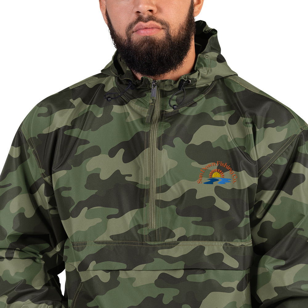 Sun Down Fishing Co. Embroidered Packable Jacket