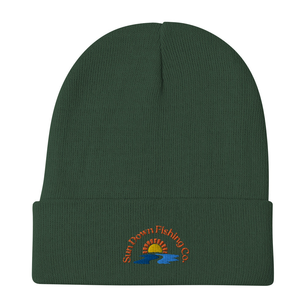 Sun Down Fishing Co. Embroidered Beanie